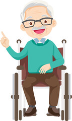 elderly man or grandfather in actions character