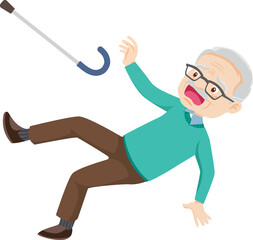 elderly man or grandfather in actions character