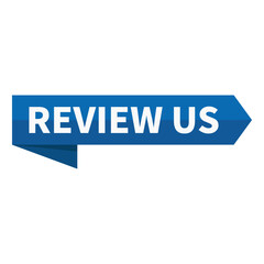 Review Us Blue Ribbon Rectangle Shape For Feedback Information Business Marketing Social Media
