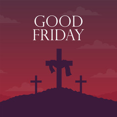 Good Friday illustration vector background. Vector eps 10