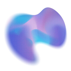 Abstract Marine Grainy Gradient Fluid Shape