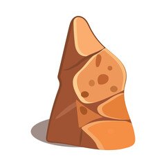 Stones of colorful set. A whimsical cartoon design feature a stone that infuses a sense of creativity and imagination into the otherwise ordinary objects. Vector illustration.