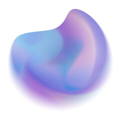 Abstract Marine Grainy Gradient Fluid Shape