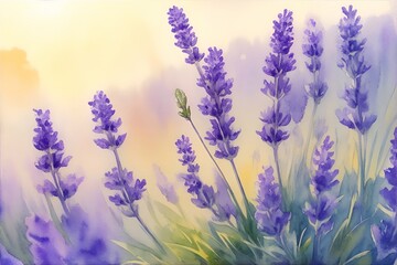 Lavender blossom. AI generated illustration