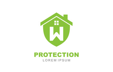 W Letter House Property logo template for symbol of business identity