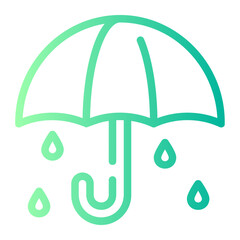 umbrella gradient icon
