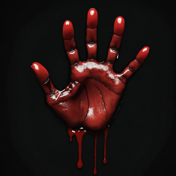 Free high-quality royalty stock photo of horror bloodstained handprint and fingerprint overlay.