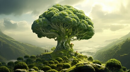 broccoli in the forest