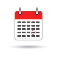 Calendar icon. Schedule, date, day, plan, symbol concept. Vector illustration
