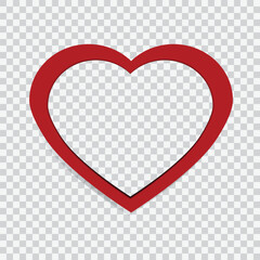 Heart icon on transparent background. Original heart. Vector