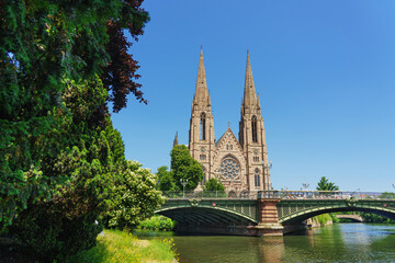 Fototapeta na wymiar St. Paul Church in Strasbourg - Alsace, France
