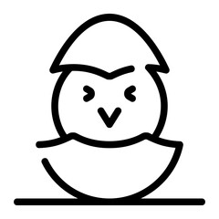 chick line icon