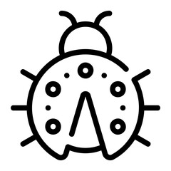 ladybug line icon