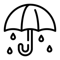 umbrella line icon