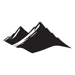 Rhythmic Shadows Revealed: A Meticulously Crafted Collection of Mountains Silhouette Stock Imagery for Nature Enthusiasts - Nature Silhouette - Mountains Vector