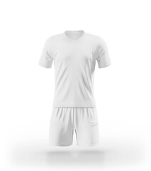 Uniform Soccer player front view on white background