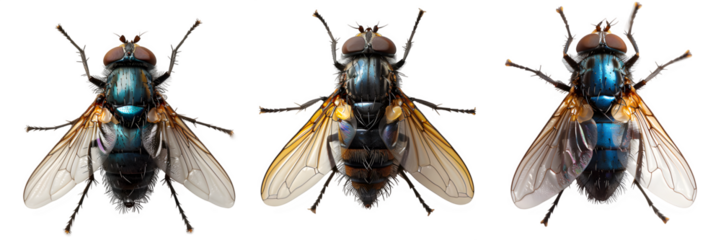 fly isolated on transparent background ,fly insect png ,generative ai