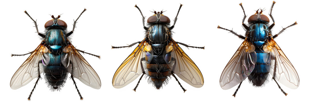 fly isolated on transparent background ,fly insect png ,generative ai