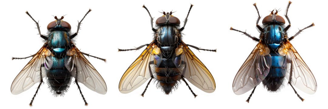 fly isolated on transparent background ,fly insect png ,generative ai