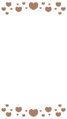 16:9 シンプルハートパターンチョコフレーム⭐︎PNG