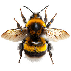 honey bee isolated on transparent background ,bumblebee png ,generative ai