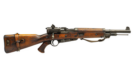 sniper rifle isolated on transparent background ,vintage rifle png ,generative ai
