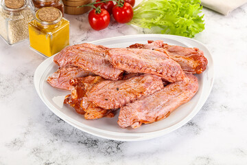 Marinated Duck wings for barbecue