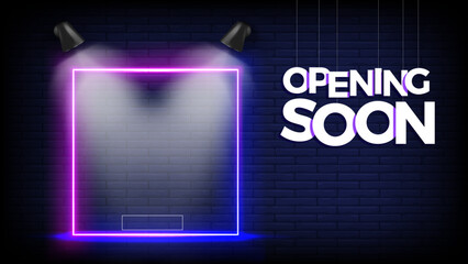 coming soon on dark background with glowing lights minimalistic vector