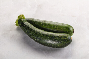 Raw young small green zucchini