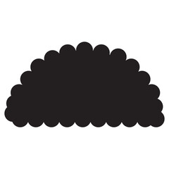 Scalloped shape. Clipart image isolated on white background