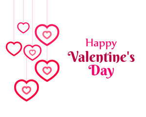 Vector illustration of Happy Valentines Day social media feed template