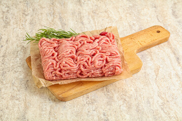 Raw beef minced meat for cooking