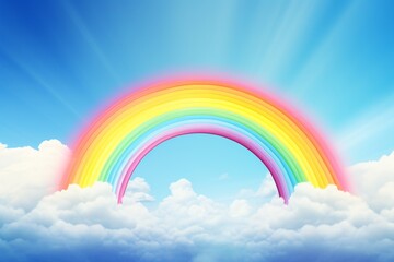 An illustration depicting a vibrant rainbow