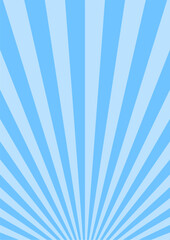 シンプルな集中線　サンバースト　青　水色　素材　バナー　背景　縦　縦長  バナー - obrazy, fototapety, plakaty