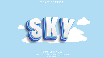 Sky editable text effect
