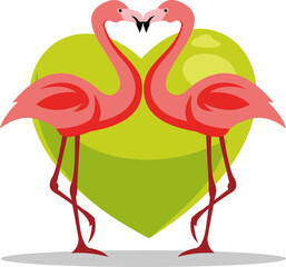 Cute happy valentines day set. Cartoon love romantic stickers elements with hearts. Hand drawn vector illustration