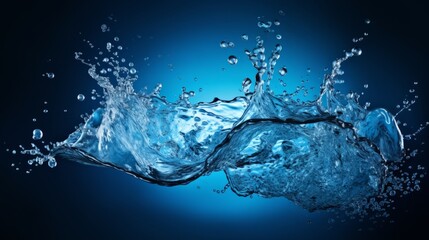 Bold and beautiful: high-resolution blue water splash for your creative endeavors