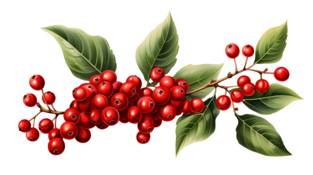 Holly berries, PNG, Transparent, No background, Winter, Festive, Christmas, Holly plant, Red berries, Evergreen, Symbolic, Traditional, Yuletide, Seasonal