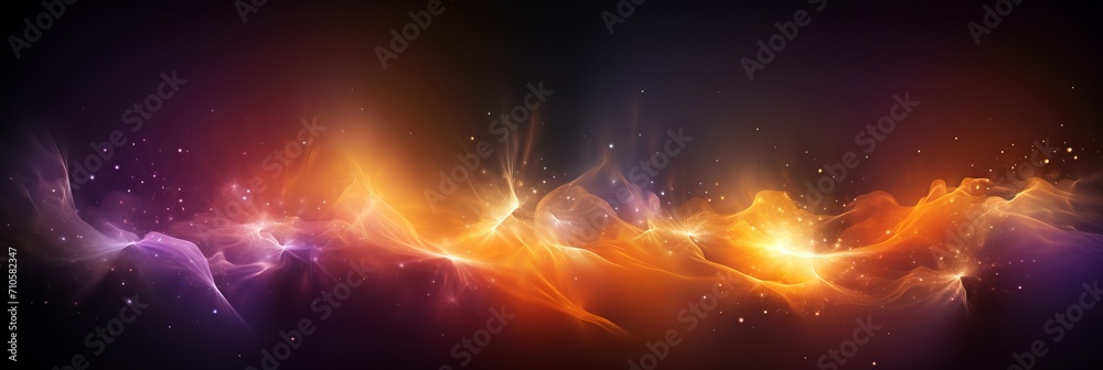 Poster abstract space background with dynamic particles big data visualization and networks