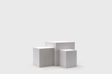 Blank cube mockup for product placement