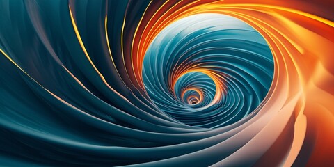 A hypnotic spiral pattern in contrasting colors. Experiment with different rotations and variations to create an engaging visual experience. Use a wide angle lens and a slow shutter speed 
