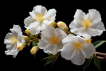 Clear png labdanum blossom, also called gum rockrose or cistus ladanifer. Generative AI