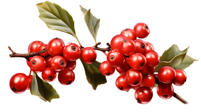 Holly berries, PNG, Transparent, No background, Winter, Festive, Christmas, Holly plant, Red berries, Evergreen, Symbolic, Traditional, Yuletide, Seasonal