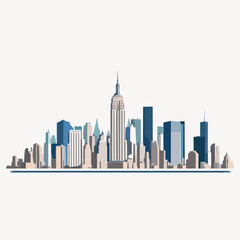 Vector silhouette city skylines
