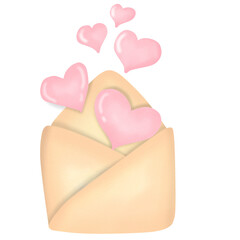 Valentine's Day love letter, cute love
