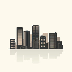 Fototapeta na wymiar Vector silhouette new york city background vector 
