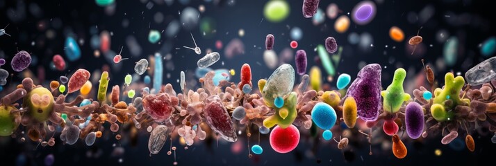Unraveling the structure and evolution of microbes and viruses through comprehensive study - obrazy, fototapety, plakaty