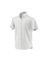 men short sleeve shirt half side view on white background