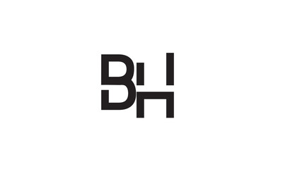 BH, HB, H , B Abstract Letters Logo Monogram	