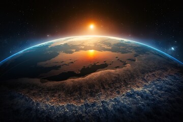 sunrise over the earth